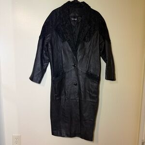 Vintage Learsi Women’s Genuine Leather Trench Coat EUC